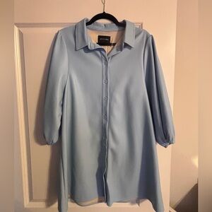 Dolce Cabo Faux leather puff sleeve dress